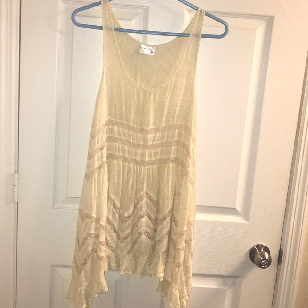 Creme free people boho tunic